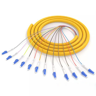 Mua Điện thoại hạng HXCOWO 12 Core Bundle LC Fiber Pigtails cho mạng quang Gigabit 10G sản xuất trực tuyến