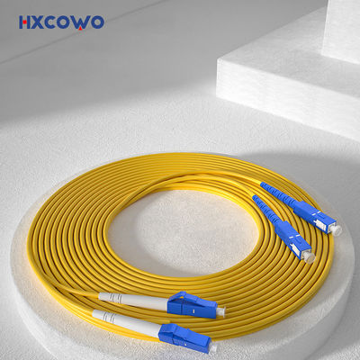 Mua HXCOWO FTTH Indoor SC/UPC-LC/UPC SM G657A2 Duplex Armored Fiber Cable Patch for Wired LAN sản xuất trực tuyến