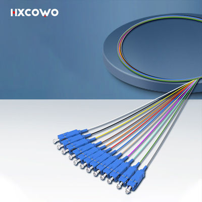 Mua HXCOWO 12 Core Bundle SC Pigtail G657A1 A2 1 Mét Đường tùy chỉnh Sợi quang Pigtail sản xuất trực tuyến