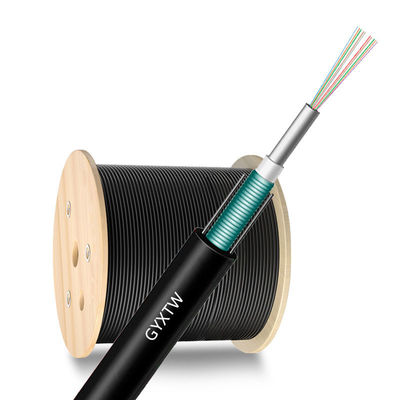 Mua 12 Cores GYXTW Aerial Outdoor Steel Wire FTTH Armoured Fiber Optic Cable for Superior sản xuất trực tuyến