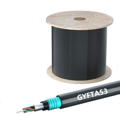 Mua Cáp quang sợi bọc thép ngoài trời GYFTA53 1 2 4 lõi cho truyền thông lâu dài sản xuất trực tuyến