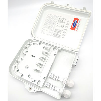 Mua Hộp đầu cuối 8 cổng FTTH Hành lang ngoài trời màu trắng PC Hộp phân phối sợi quang 8 lõi sản xuất trực tuyến