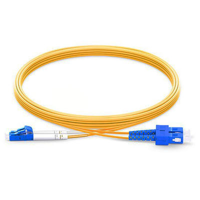 Mua 3m LC UPC To SC UPC Duplex 2.0mm Yellow Fiber Optic Patch Cord Single Mode For FTTX sản xuất trực tuyến